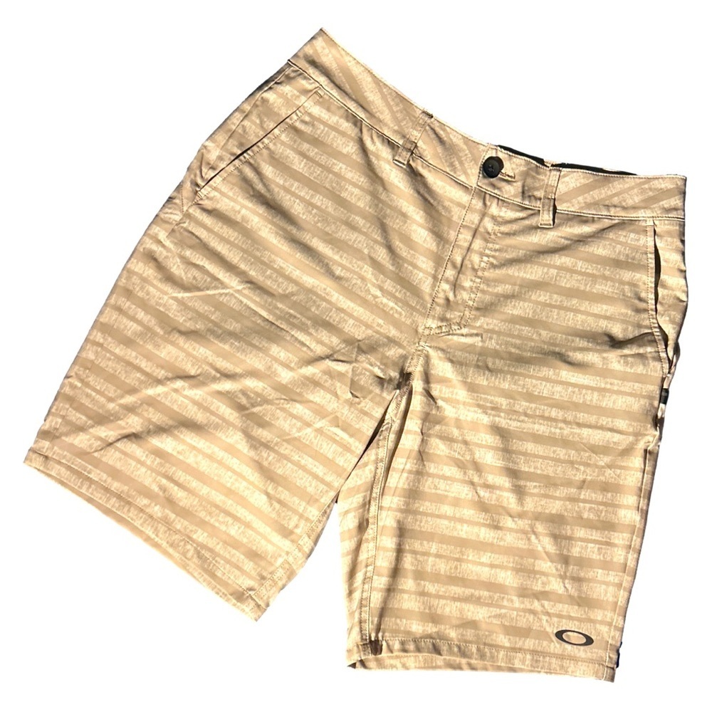 Oakley Tan Flat Front Shorts 32